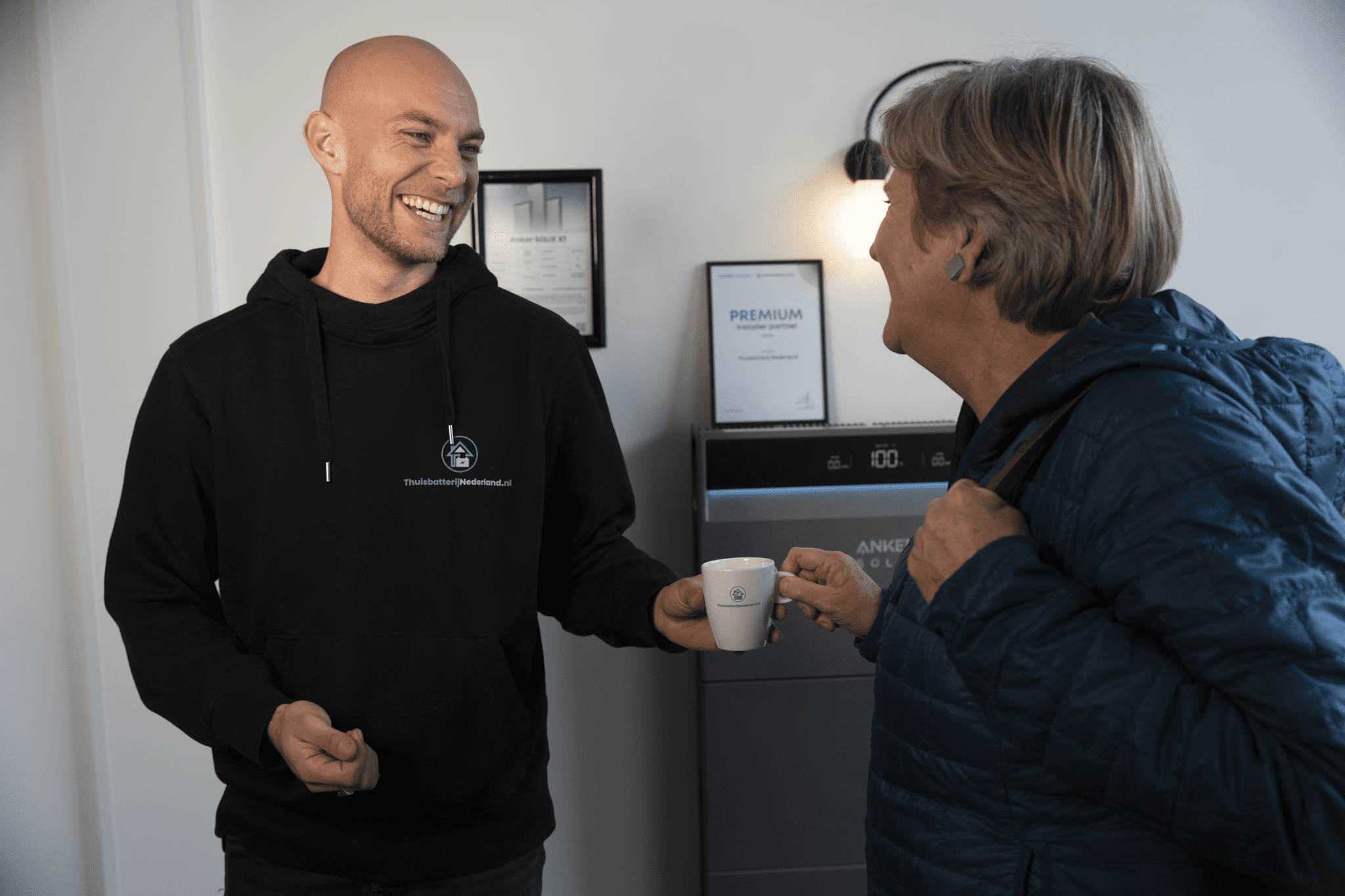 Thuisbatterij geïnstalleerd in een woning