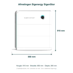 Sigenergy SigenStor thuisbatterij 10 kWh – inclusief installatie