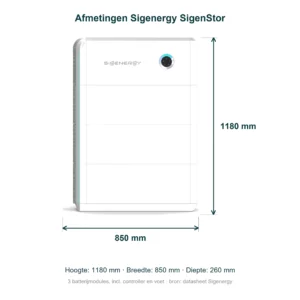 Sigenergy SigenStor thuisbatterij 18 kWh – inclusief installatie